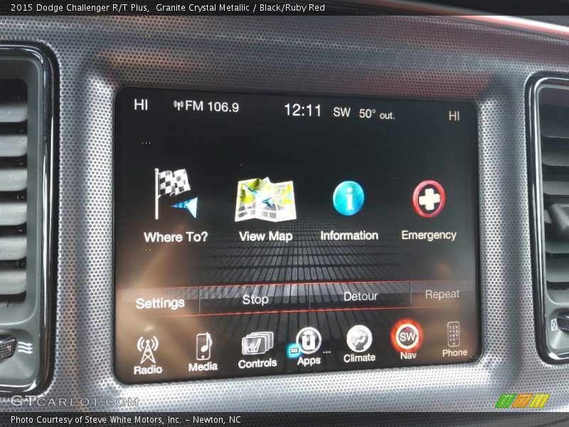 Granite Crystal Metallic / Black/Ruby Red 2015 Dodge Challenger R/T Plus