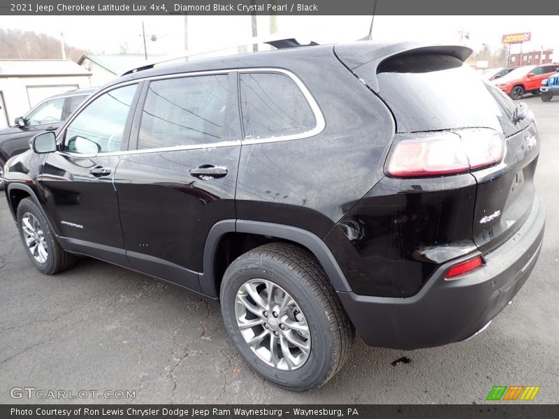 Diamond Black Crystal Pearl / Black 2021 Jeep Cherokee Latitude Lux 4x4