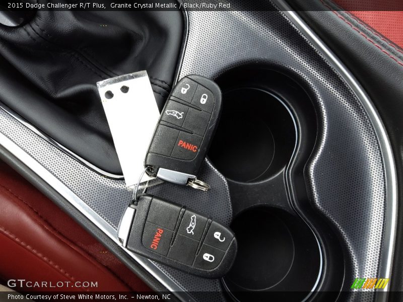 Granite Crystal Metallic / Black/Ruby Red 2015 Dodge Challenger R/T Plus