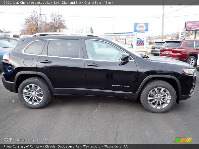 Diamond Black Crystal Pearl / Black 2021 Jeep Cherokee Latitude Lux 4x4