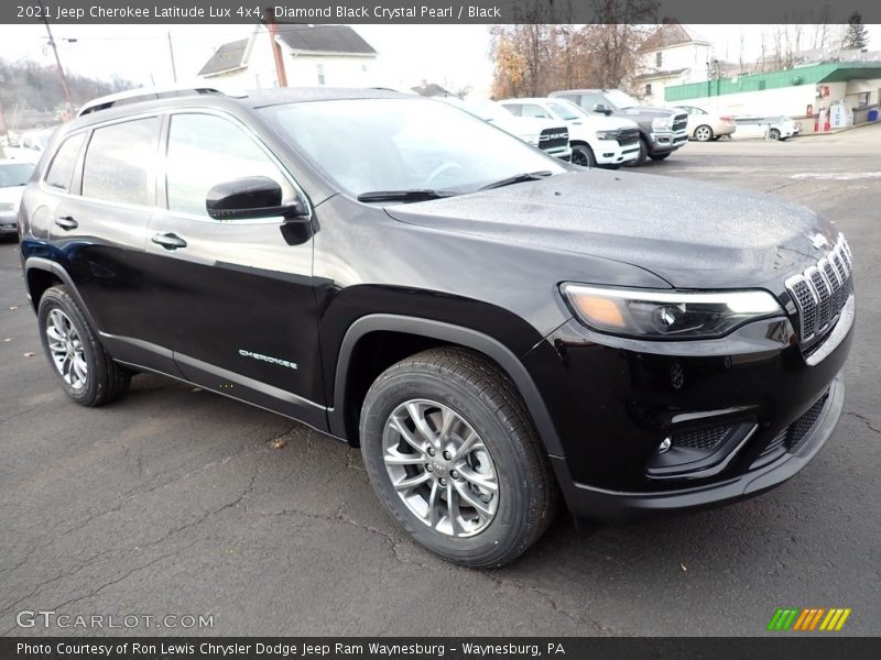 Diamond Black Crystal Pearl / Black 2021 Jeep Cherokee Latitude Lux 4x4