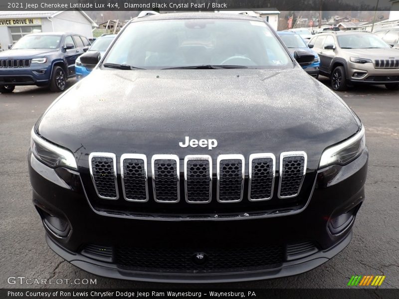 Diamond Black Crystal Pearl / Black 2021 Jeep Cherokee Latitude Lux 4x4