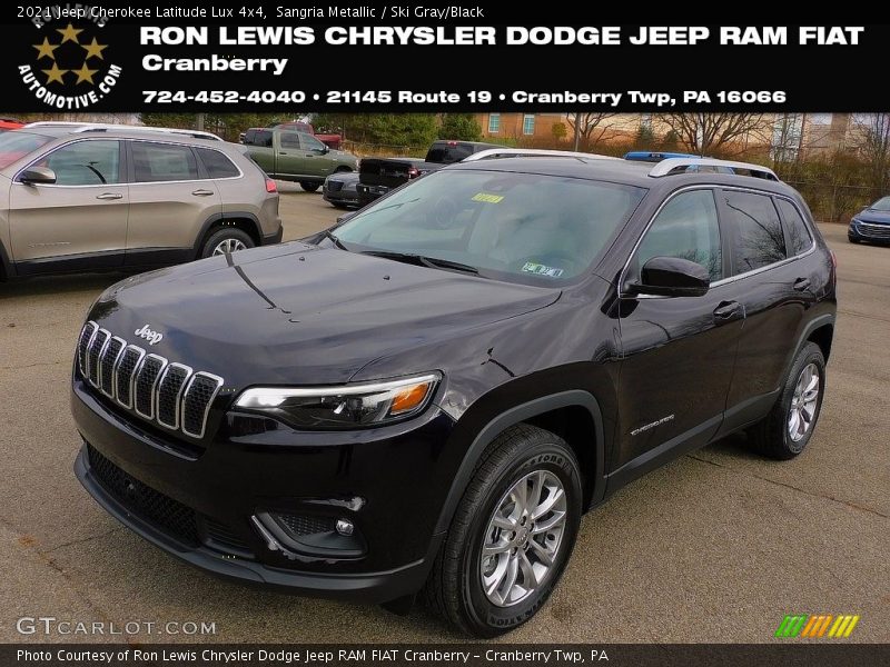 Sangria Metallic / Ski Gray/Black 2021 Jeep Cherokee Latitude Lux 4x4
