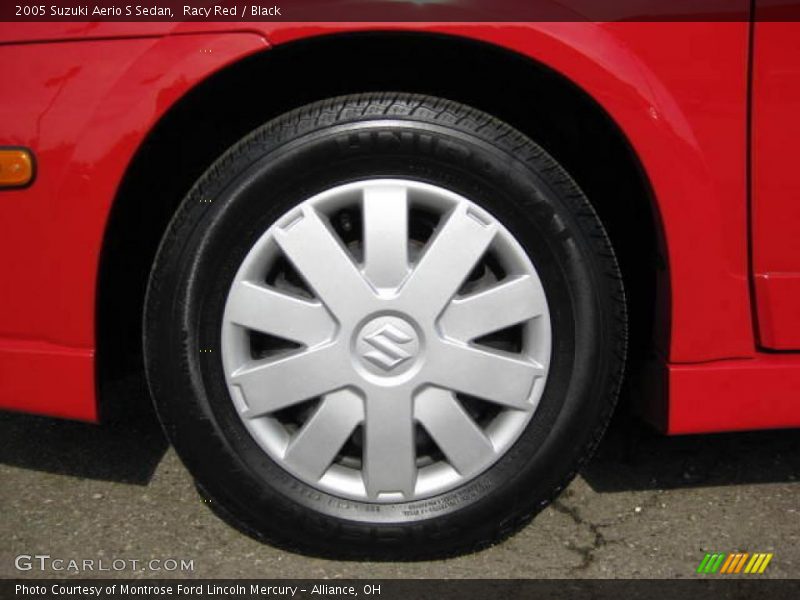 Racy Red / Black 2005 Suzuki Aerio S Sedan