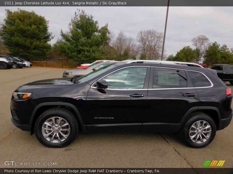 Sangria Metallic / Ski Gray/Black 2021 Jeep Cherokee Latitude Lux 4x4