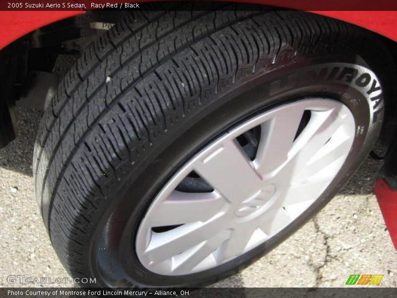 Racy Red / Black 2005 Suzuki Aerio S Sedan