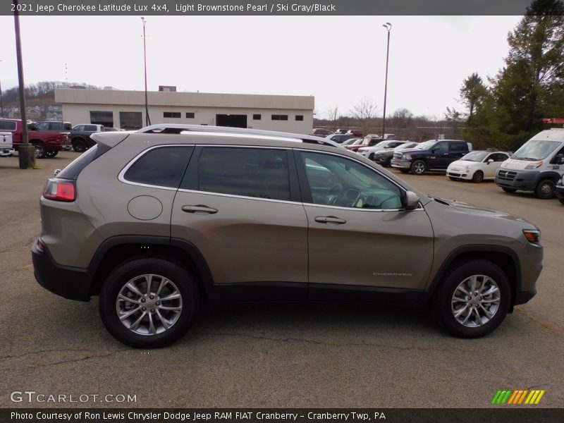 Light Brownstone Pearl / Ski Gray/Black 2021 Jeep Cherokee Latitude Lux 4x4