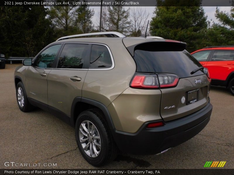 Light Brownstone Pearl / Ski Gray/Black 2021 Jeep Cherokee Latitude Lux 4x4