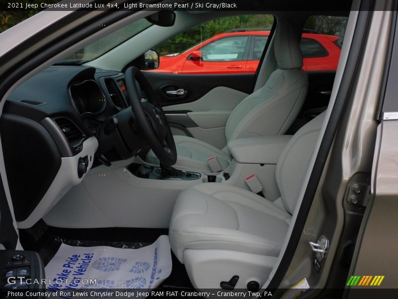 Light Brownstone Pearl / Ski Gray/Black 2021 Jeep Cherokee Latitude Lux 4x4