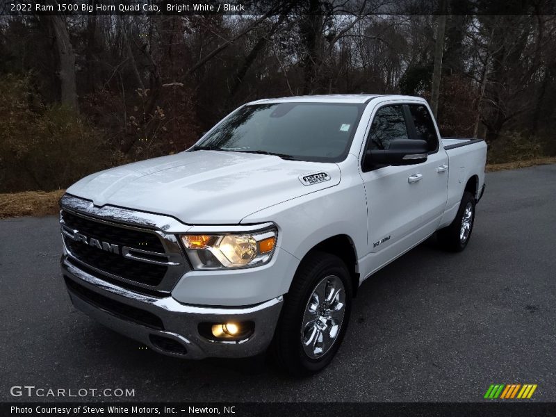 Bright White / Black 2022 Ram 1500 Big Horn Quad Cab