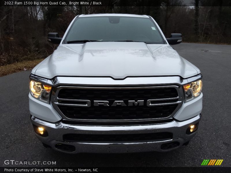 Bright White / Black 2022 Ram 1500 Big Horn Quad Cab