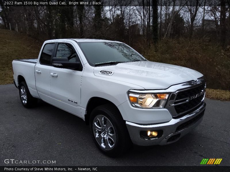 Bright White / Black 2022 Ram 1500 Big Horn Quad Cab