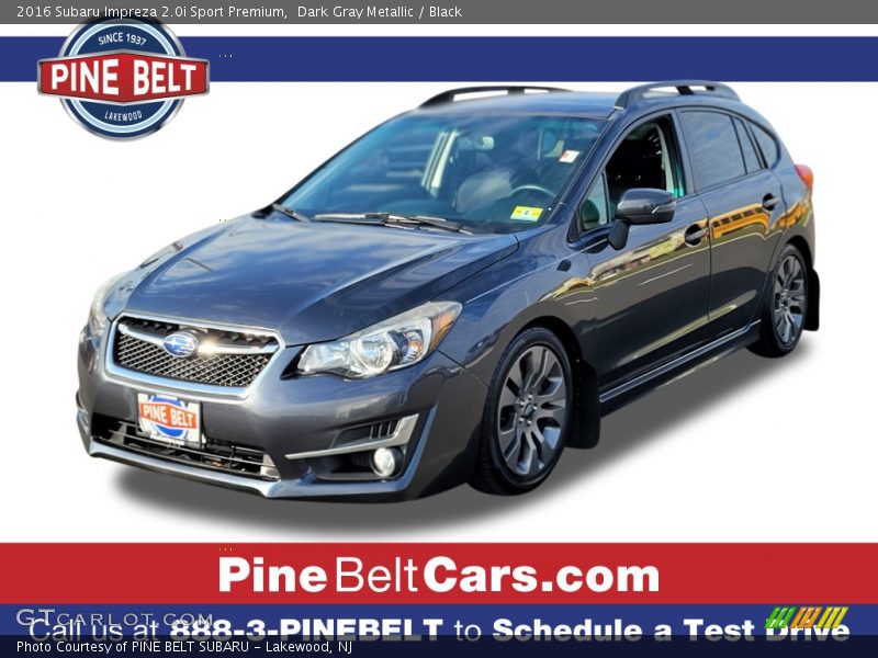 Dark Gray Metallic / Black 2016 Subaru Impreza 2.0i Sport Premium