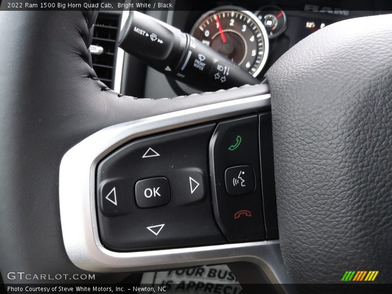 Bright White / Black 2022 Ram 1500 Big Horn Quad Cab