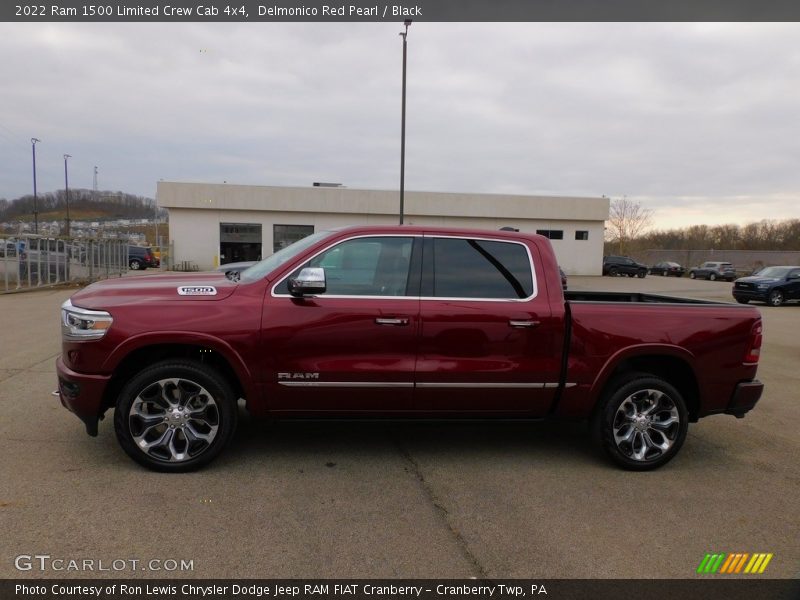 Delmonico Red Pearl / Black 2022 Ram 1500 Limited Crew Cab 4x4