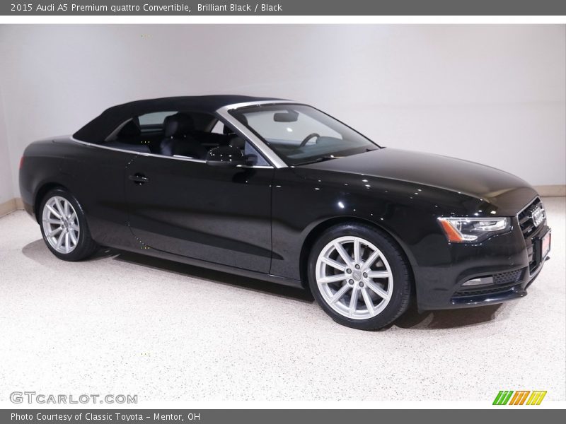Brilliant Black / Black 2015 Audi A5 Premium quattro Convertible