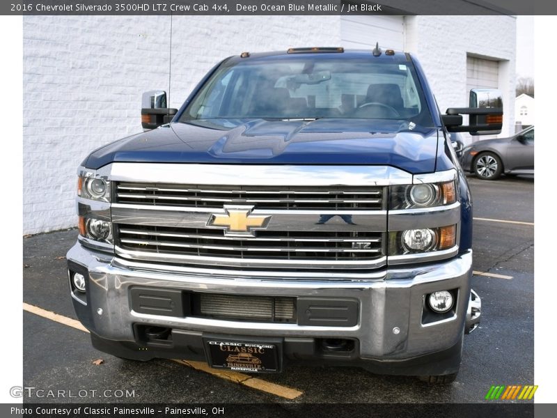 Deep Ocean Blue Metallic / Jet Black 2016 Chevrolet Silverado 3500HD LTZ Crew Cab 4x4