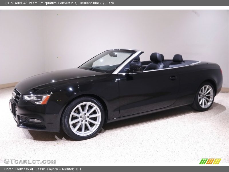 Brilliant Black / Black 2015 Audi A5 Premium quattro Convertible