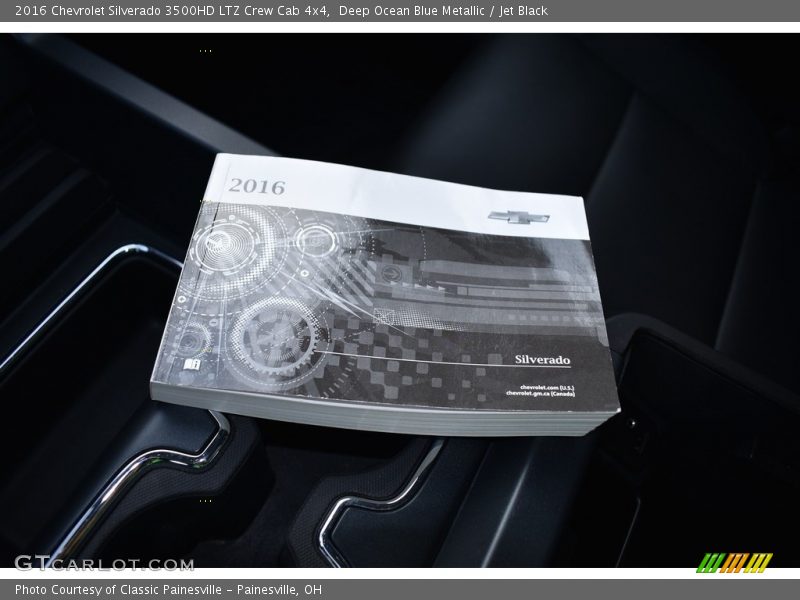 Deep Ocean Blue Metallic / Jet Black 2016 Chevrolet Silverado 3500HD LTZ Crew Cab 4x4