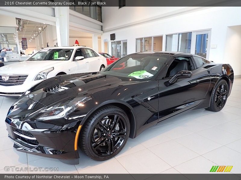 Black / Jet Black 2016 Chevrolet Corvette Stingray Coupe