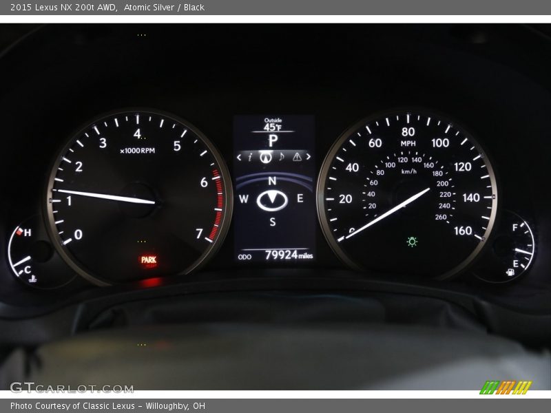 Atomic Silver / Black 2015 Lexus NX 200t AWD