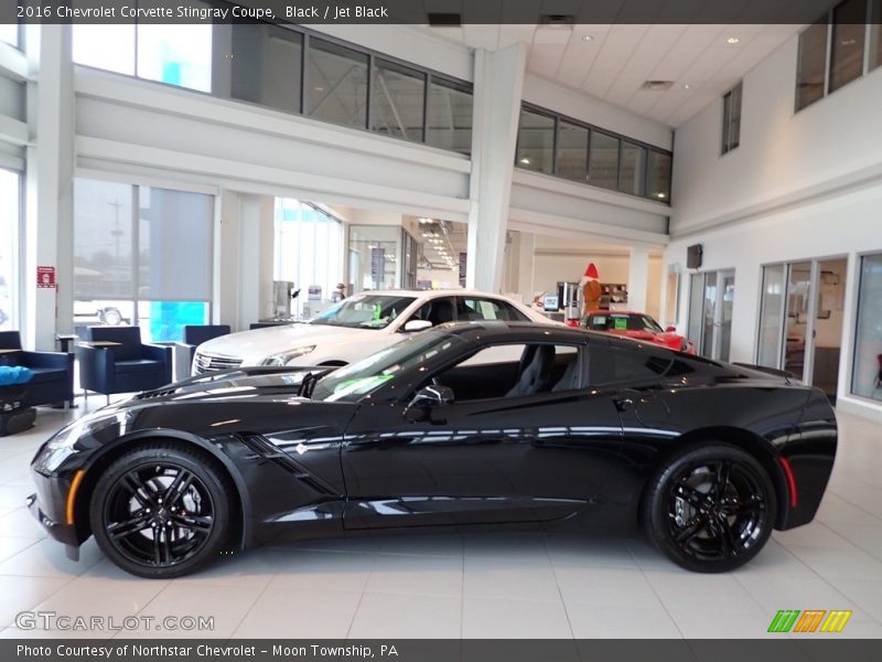 Black / Jet Black 2016 Chevrolet Corvette Stingray Coupe