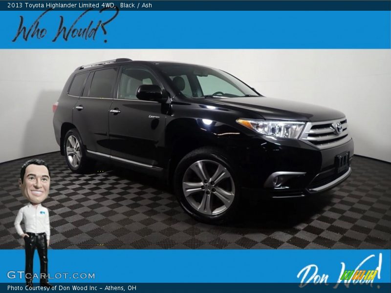 Black / Ash 2013 Toyota Highlander Limited 4WD