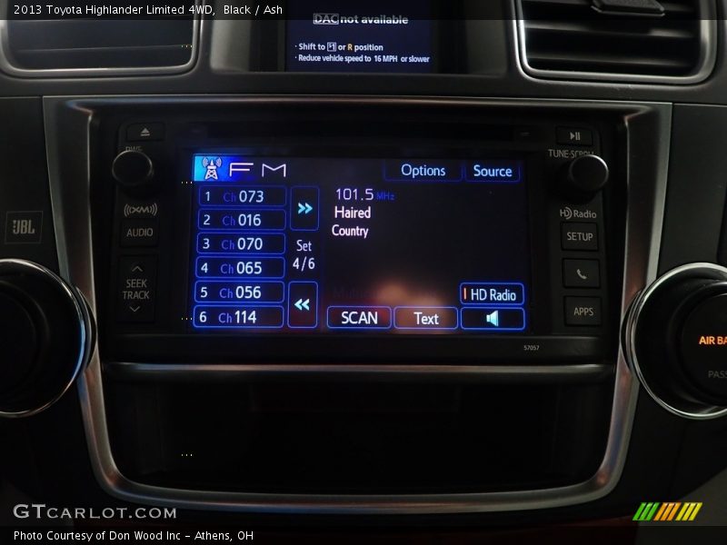 Black / Ash 2013 Toyota Highlander Limited 4WD