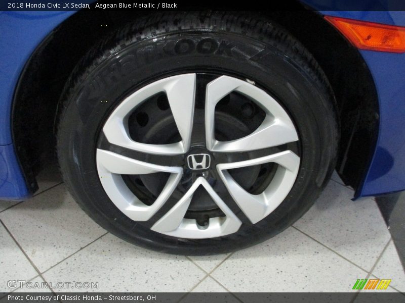 Aegean Blue Metallic / Black 2018 Honda Civic LX Sedan