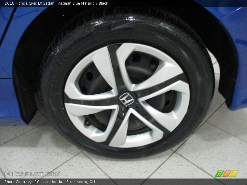 Aegean Blue Metallic / Black 2018 Honda Civic LX Sedan