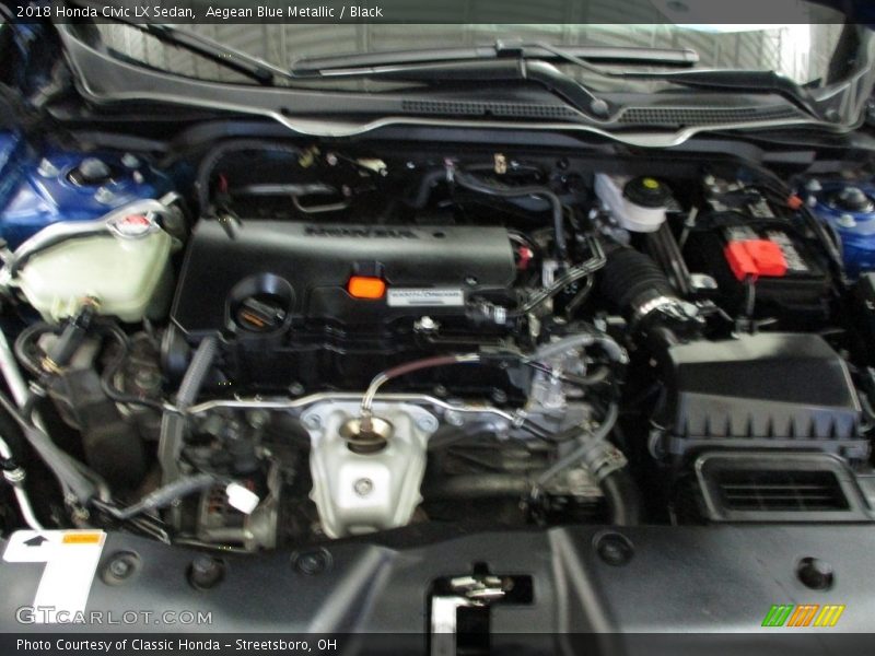 Aegean Blue Metallic / Black 2018 Honda Civic LX Sedan