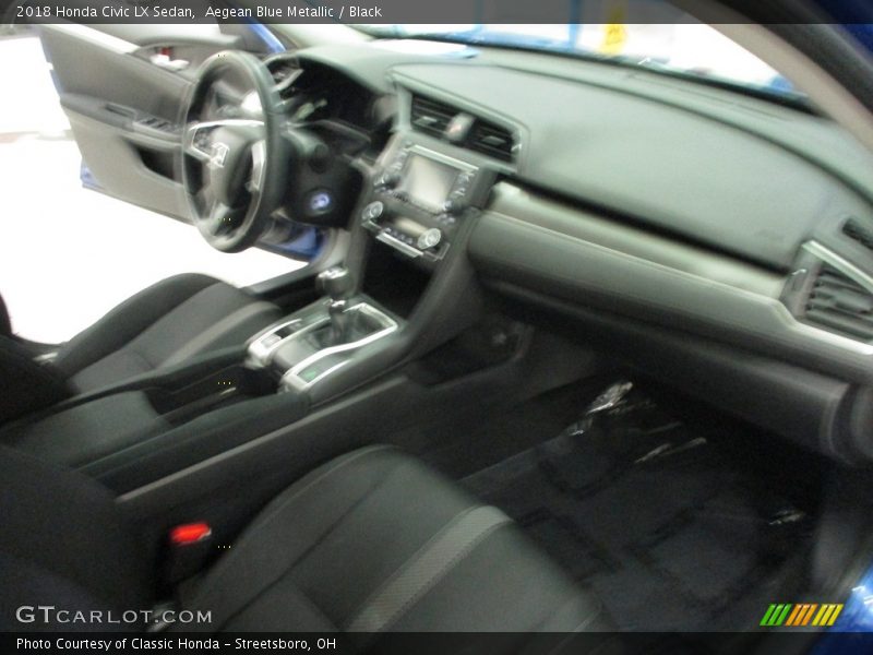 Aegean Blue Metallic / Black 2018 Honda Civic LX Sedan