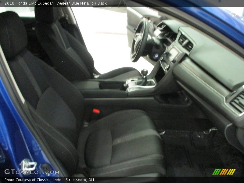 Aegean Blue Metallic / Black 2018 Honda Civic LX Sedan