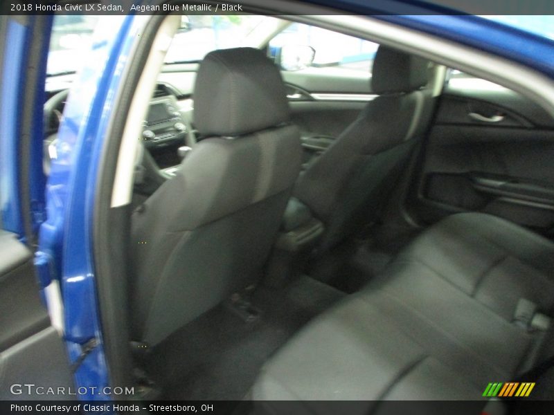 Aegean Blue Metallic / Black 2018 Honda Civic LX Sedan