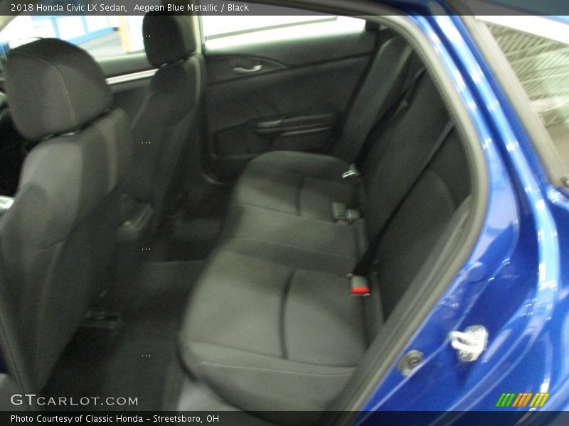 Aegean Blue Metallic / Black 2018 Honda Civic LX Sedan