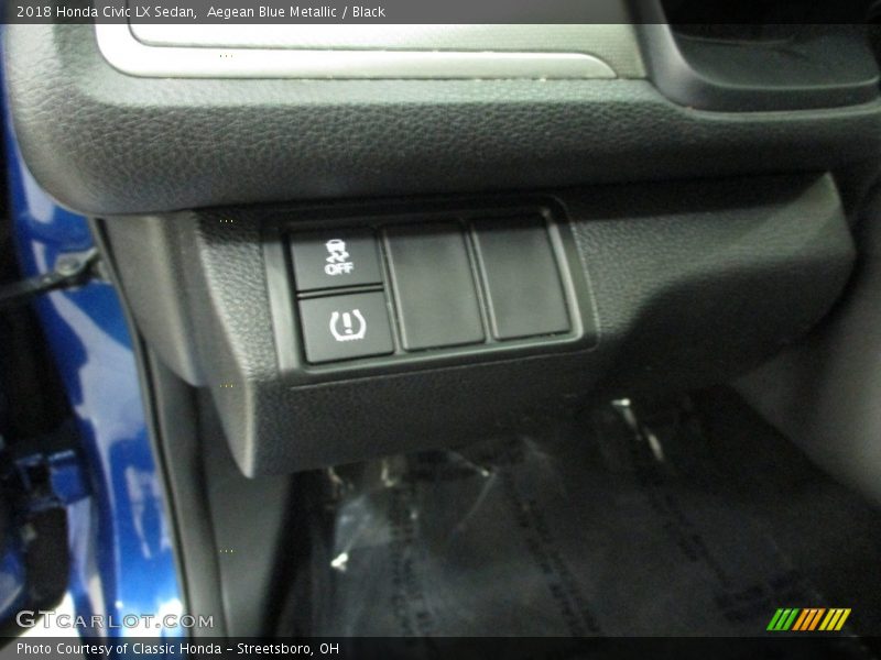 Aegean Blue Metallic / Black 2018 Honda Civic LX Sedan