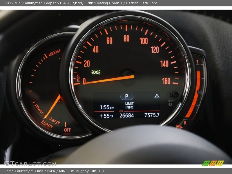 British Racing Green II / Carbon Black Cord 2019 Mini Countryman Cooper S E All4 Hybrid