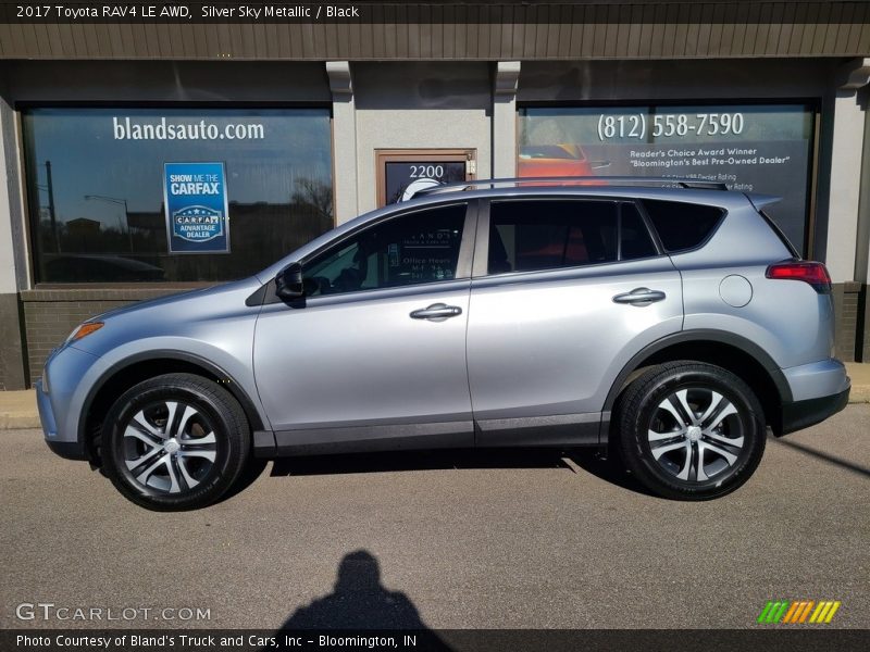 Silver Sky Metallic / Black 2017 Toyota RAV4 LE AWD