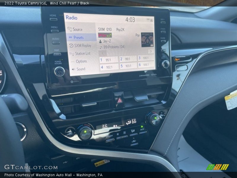Wind Chill Pearl / Black 2022 Toyota Camry XSE