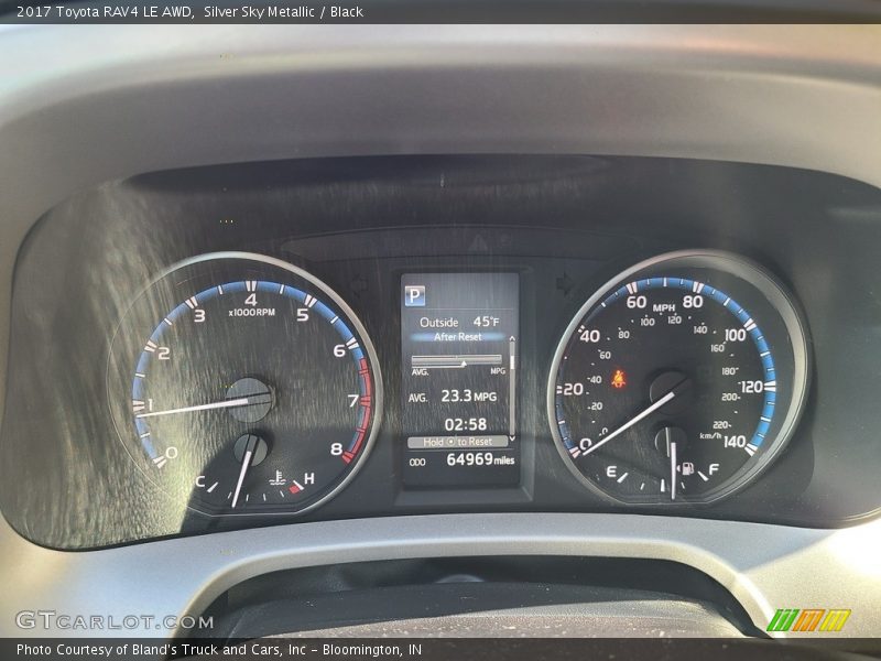 Silver Sky Metallic / Black 2017 Toyota RAV4 LE AWD