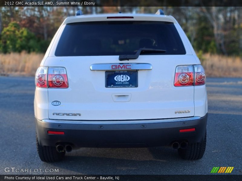 Summit White / Ebony 2012 GMC Acadia SLE AWD