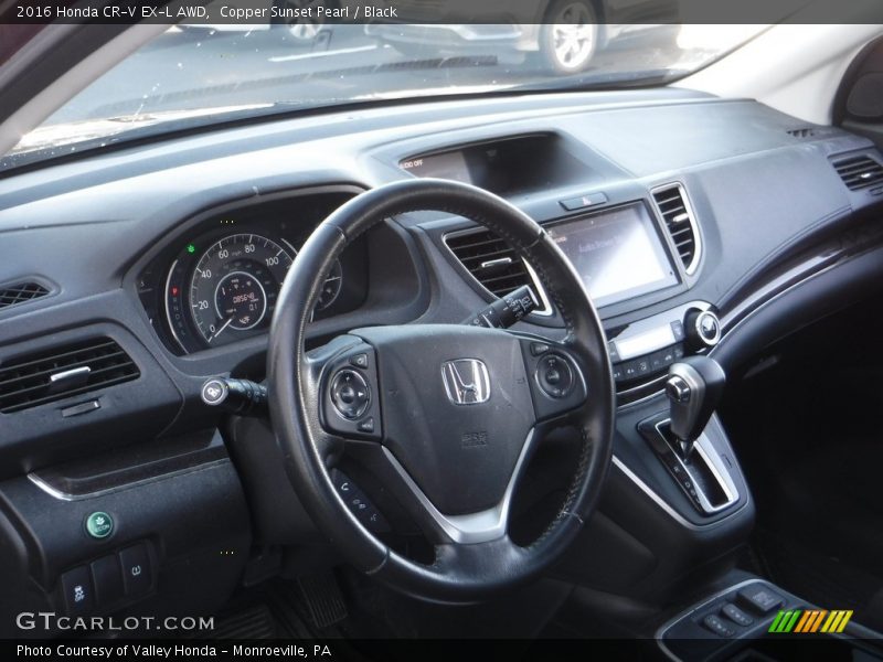 Copper Sunset Pearl / Black 2016 Honda CR-V EX-L AWD