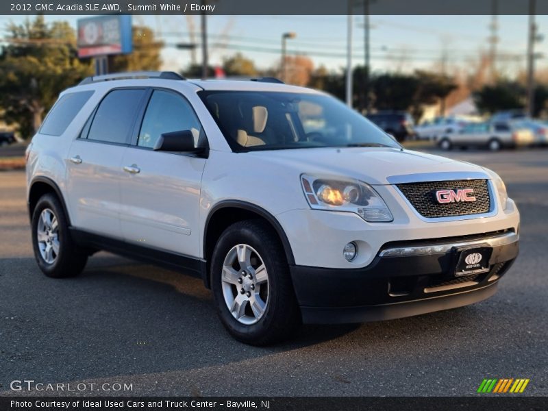 Summit White / Ebony 2012 GMC Acadia SLE AWD