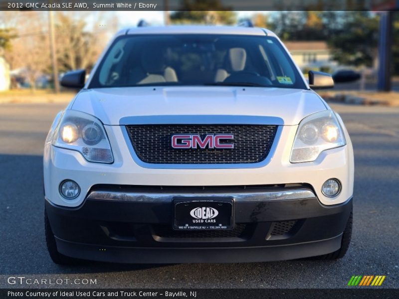 Summit White / Ebony 2012 GMC Acadia SLE AWD