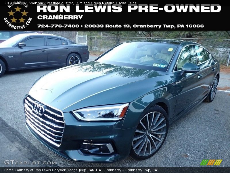 Gotland Green Metallic / Atlas Beige 2018 Audi A5 Sportback Prestige quattro
