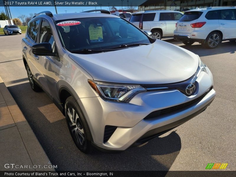 Silver Sky Metallic / Black 2017 Toyota RAV4 LE AWD