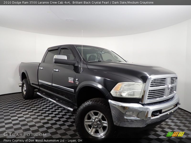 Brilliant Black Crystal Pearl / Dark Slate/Medium Graystone 2010 Dodge Ram 3500 Laramie Crew Cab 4x4