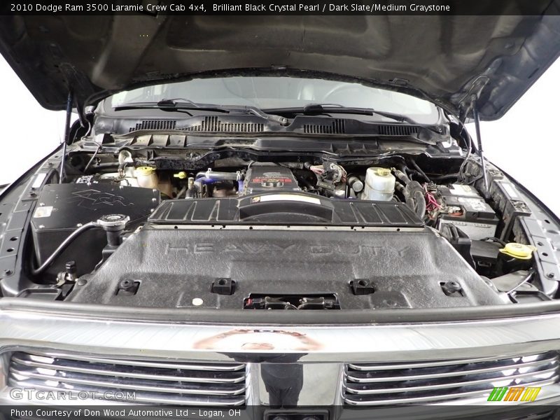Brilliant Black Crystal Pearl / Dark Slate/Medium Graystone 2010 Dodge Ram 3500 Laramie Crew Cab 4x4
