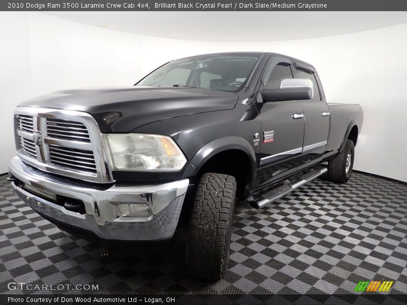 Brilliant Black Crystal Pearl / Dark Slate/Medium Graystone 2010 Dodge Ram 3500 Laramie Crew Cab 4x4