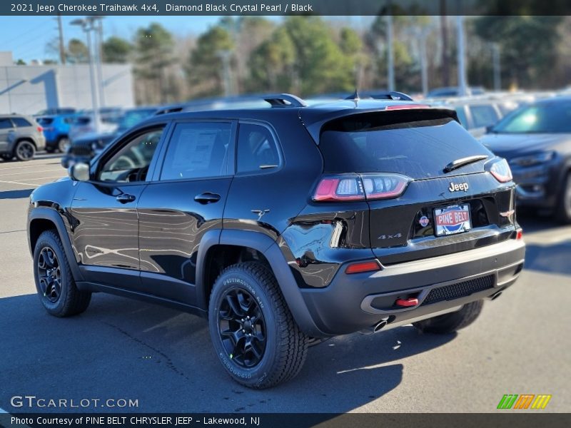 Diamond Black Crystal Pearl / Black 2021 Jeep Cherokee Traihawk 4x4